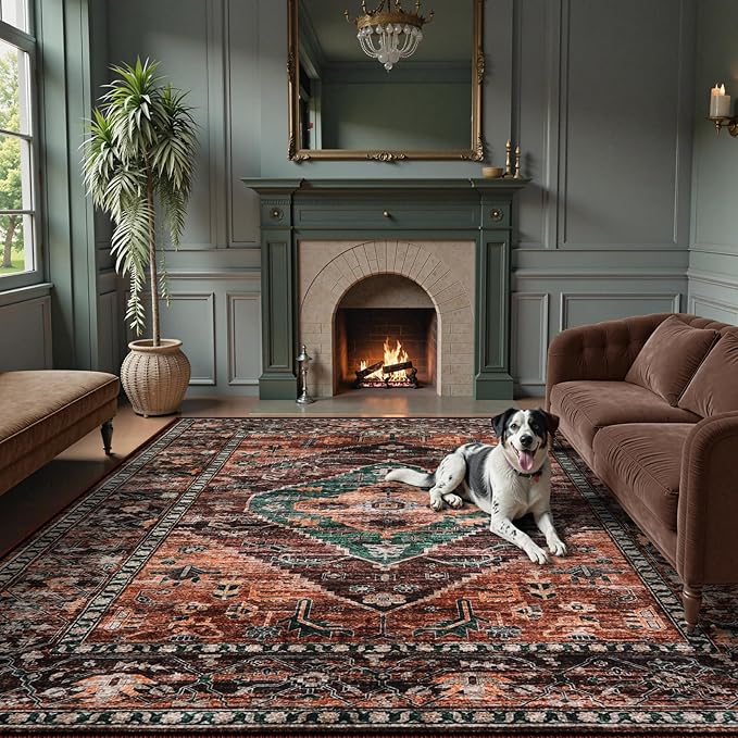 Lahome 8x10 Ultra-Thin Living Room Rug （Non-Slip Washable by Lahome