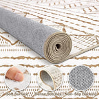 Nakagishi 6x9 Area Rugs Living Room: Washable Boho Large Neutral Soft Farmhouse - Image 3