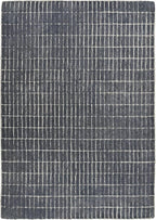 Hand-Tufted 100% Wool Area Rug – Unique Modern Geometric Grid Pattern, Soft by RestorationandRenovation