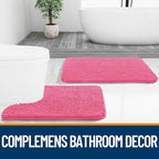 OLANLY Bathroom Rugs 36x24, Extra Soft Absorbent Chenille Bath Rugs, Rubber - Image 7