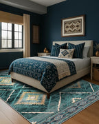 Area Rug 4x6 Rug Machine Washable Non-Slip Low Pile Print Pattern Western Rug - Image 8