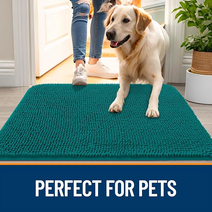 OLANLY Dog Door Mat for Muddy Paws 24x16, Absorbs Moisture and Dirt, Absorbent - Image 6