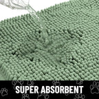 Smiry Dog Door Mat for Muddy Paws, Absorbent Dirt Trapper Non Slip Quick Dry - Image 5