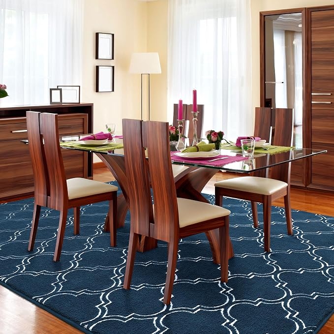 Amearea Fluffy Indoor Area Rug, Soft Trellis Moroccan Rugs - Image 7