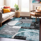Rugshop Contemporary Circle Design Area Rug, Durable Fade-Resistant Carpet - Image 7