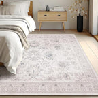 Phantoscope Washable Area Rug 8'x10' Non-Slip, Vintage Neutral Rugs - Image 6