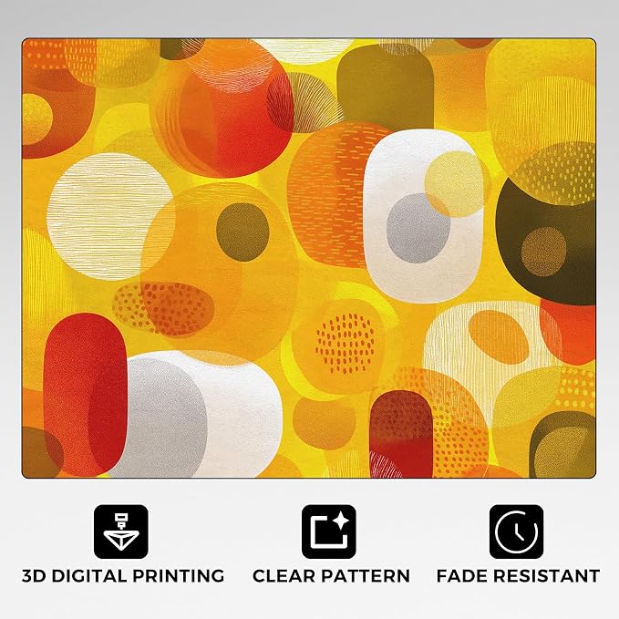 Abstract Geometry Rugs for Home Decor, 3x4 ft, Mid Century Modern Area Rugs for - Image 5