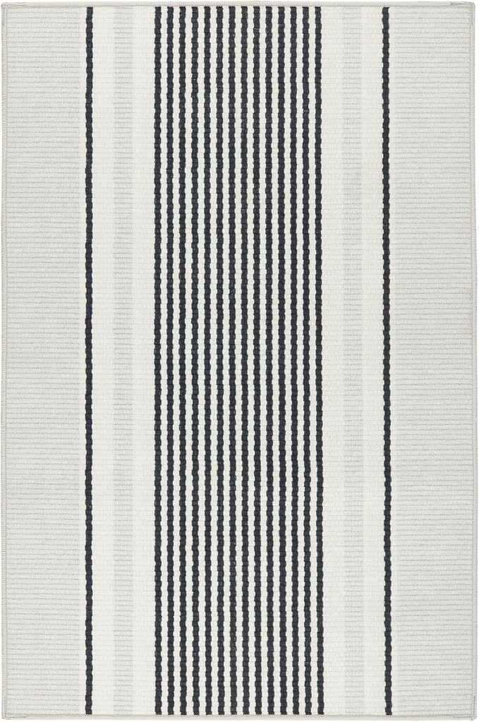 Dash & Albert Gunner Stripe Machine Washable Rug, 6 X 9 Feet by DashAlbert