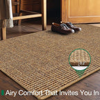 LUMI Handwoven Sisal Door Mat, Non-Slip Durable Entryway Mat, Welcome Front - Image 8