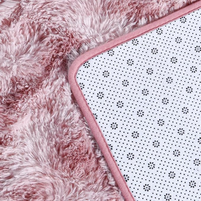 Large Shag Area Rugs 6 x 9, Tie-Dyed Plush Fuzzy Rugs - Image 6