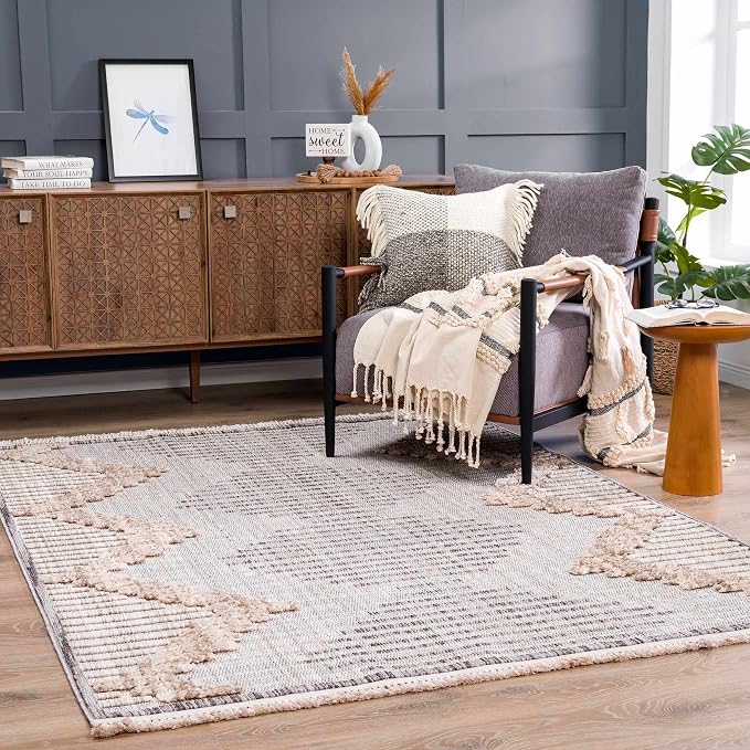Hauteloom Maulawin Farmhouse Living Room Bedroom Southwestern Tribal Area Rug by Hauteloom