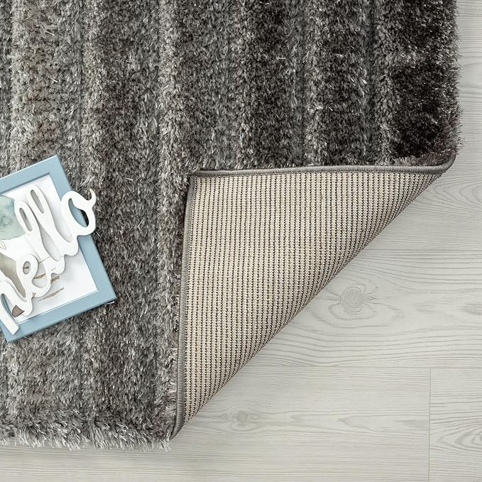 LUXE WEAVERS Lantanas Collection 7119 Grey 5x7 Modern Geometric Area Rug - Image 8