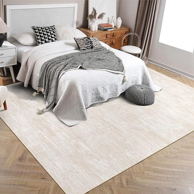 RUGSREAL Bedroom Area Rug 4x6 Modern Abstract Area Rug Stain Resistant Small - Image 7