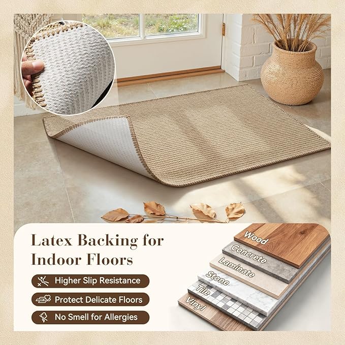 Jute Front Door Mat Indoor Entrance Indoor Door Mat Rugs - Image 4