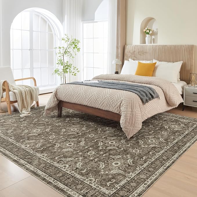 WITSHOCK Living Room Area Rugs 8x10: Soft Non-Slip Backing Washable Rugs - Image 4