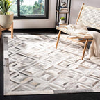 Premium Diamond Patterned Leather Area Rug - Image 5