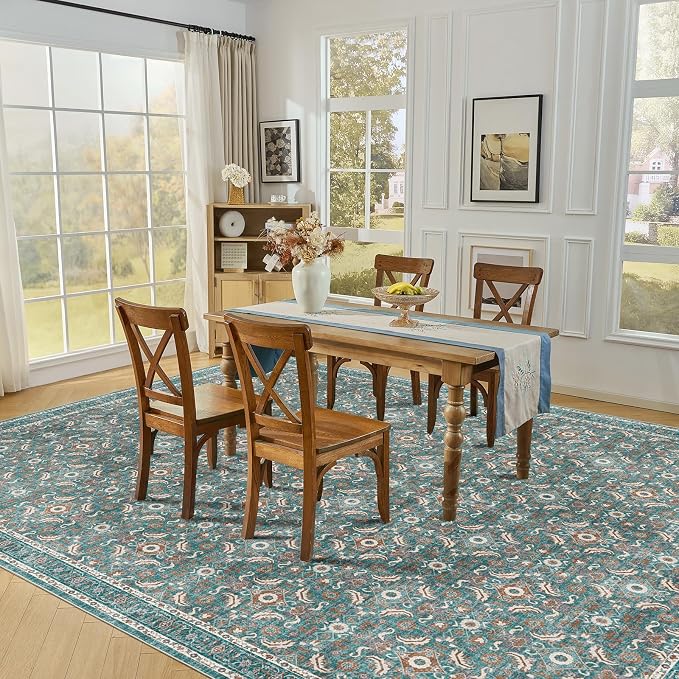 WITSHOCK Living Room Area Rugs 12x15: Soft Non-Slip Backing Washable Rugs - Image 4