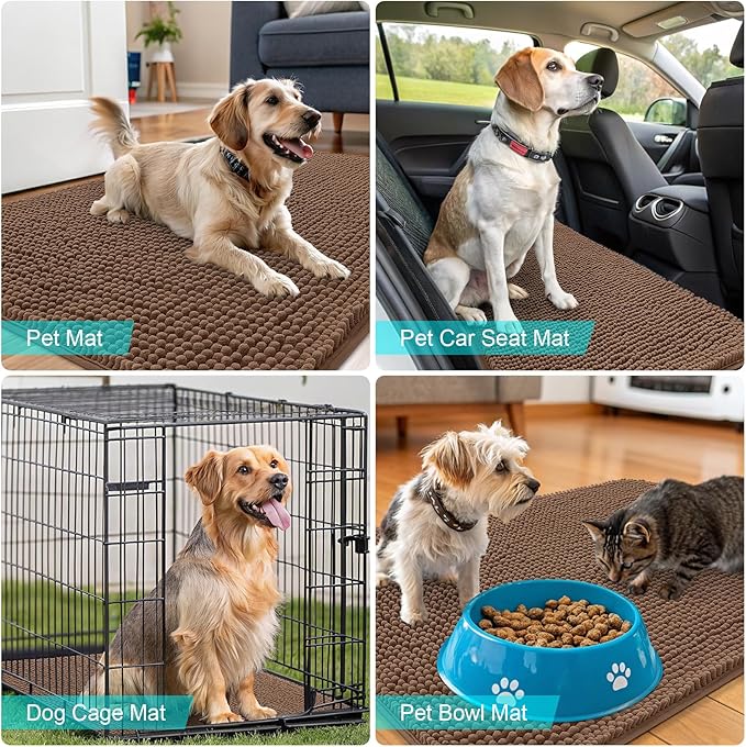 OLANLY Dog Door Mat for Muddy Paws 44x24, Absorbs Moisture and Dirt, Absorbent - Image 7