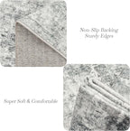 Abstract Rug 8x10 Large Living Room Rugs Neutral Modern Washable Area Rugs - Image 7