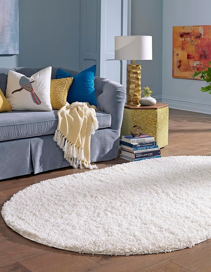 Unique Loom Solid Shag Collection Area Rug - Image 3