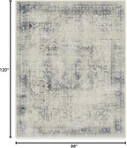 RUGGABLE Washable Vintage Area Rug – Kamran Blue Quartz 8x10, Stain-Resistant - Image 2
