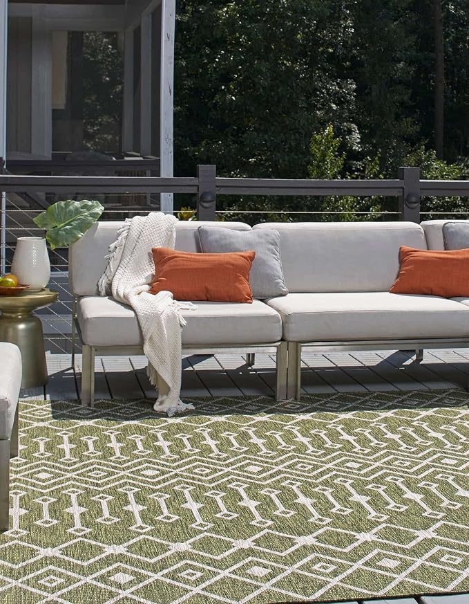 Unique Loom Outdoor Trellis Collection Area Rug - Image 4