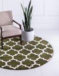 Rugs.com Lattice Collection Rug – 6 Ft Round Dark Green Medium Rug Perfect by Rugscom