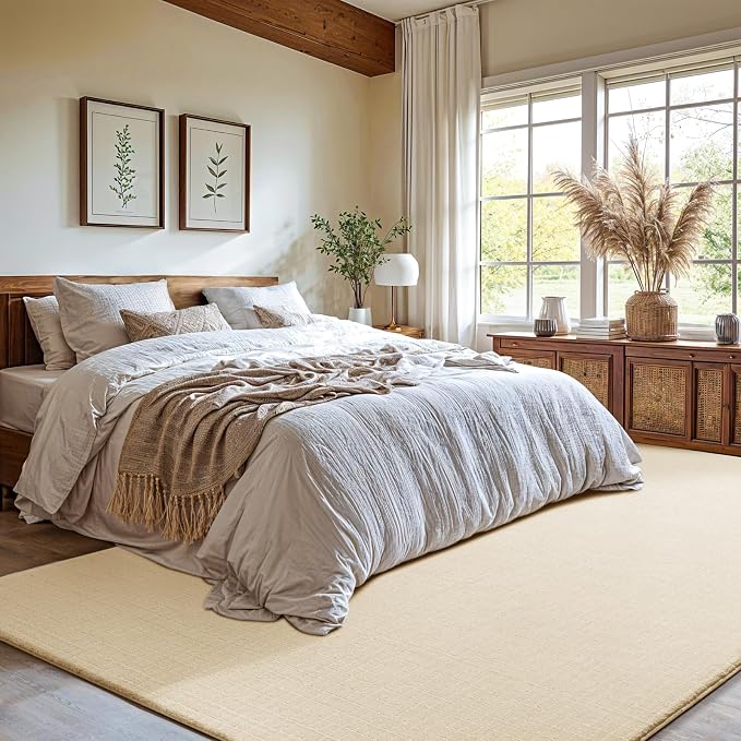 Shilucheng Wool Rug 4.7x7 Non-Slip, Blend 80% Wool and 20% Cotton Rugs - Image 3