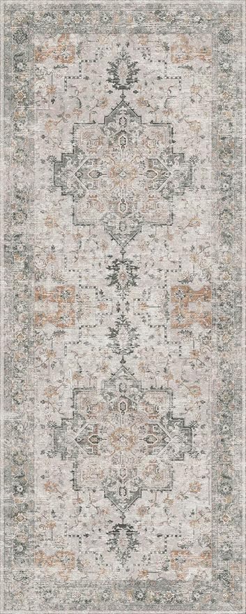 GENIMO Runner Rug 3x7, Non Slip Vintage Hallway Runner Rugs, Low Pile - Image 6