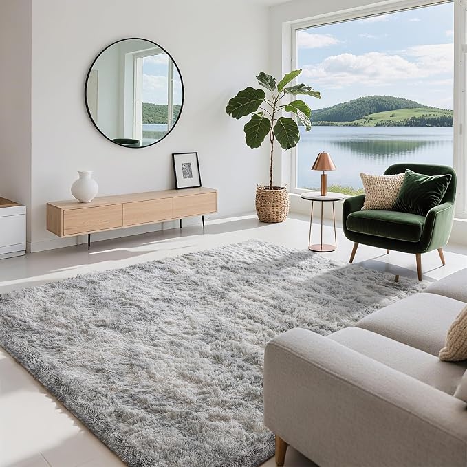 5x7 Area Rugs for Living Room Bedroom, Soft Fluffy Shaggy Bedside Rug, Indoor - Image 4