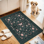 GarveeHome 2x3 Floral Area Rug Non Slip Entryway Mat Low Pile Stain Resistant - Image 2