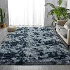 Large Shag Area Rugs 9 x 12, Tie-Dyed Plush Fuzzy Rugs - Image 3