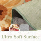 DUKINO 3x5 Area Rug, Floral Non-Slip Indoor Washable Rug - Image 6