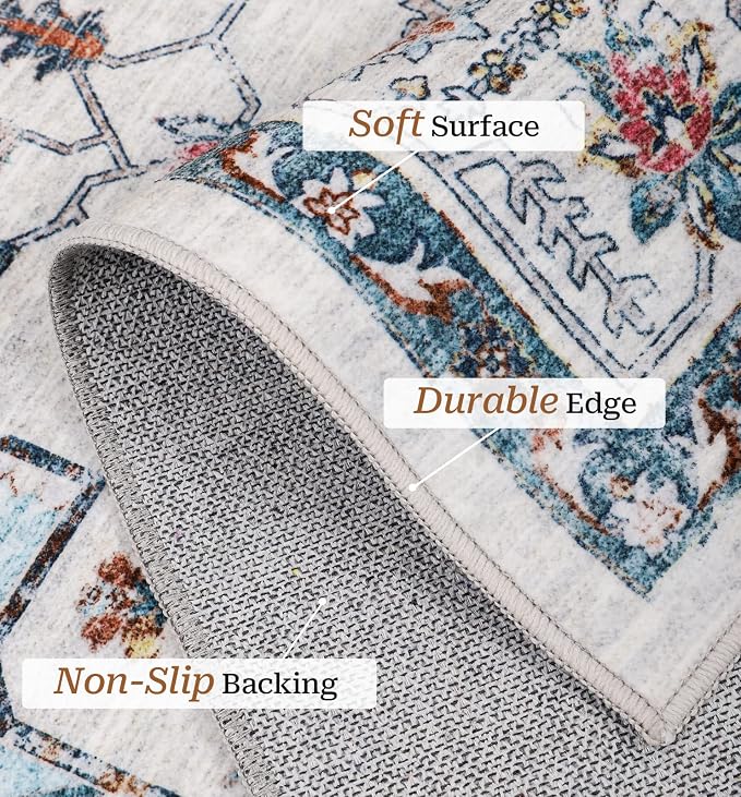 zesthome Area Rugs 9x12, Washable Rug Non-Slip Low Pile Rugs - Image 4