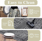 4x6 Washable Area Rug for Living Room, Carpet for Bedroom, Soft Faux Wool Retro - Image 6