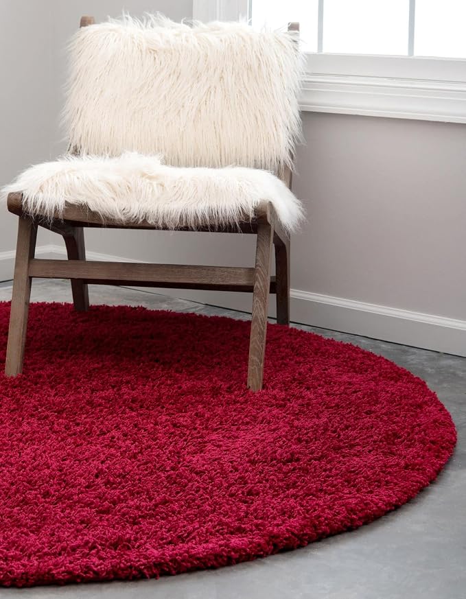 Unique Loom Solid Shag Collection Area Rug - Image 3
