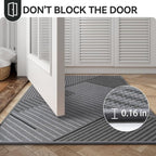 Front Door Mat 31''x47'', Non Slip Absorbent Muddy Dirt Resist Washable - Image 5