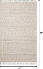 Loloi Angela Rose Rivers Collection RIV-03 Sand/Ivory 3'-6" x 5'-6" Reversible - Image 2