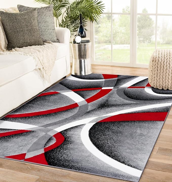 Persian Area Rugs 2305 Gray 8x11 Abstract Area Rug, 8 x 11 ft - Image 4