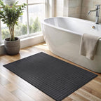CAMILSON Modern Dark Gray Non Slip Door Mat Rug 2x3 Ultra Soft High Pile - Image 6