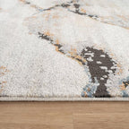 Rugshop Contemporary Gray Striated Area Rug Durable, Kid & Pet Friendly 5' x 7' - Image 3