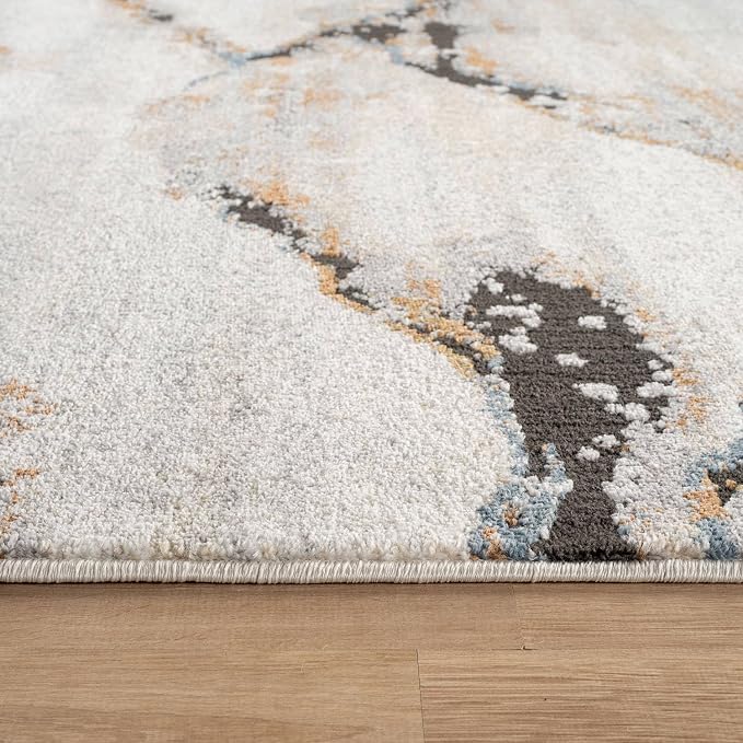 Rugshop Contemporary Gray Striated Area Rug Modern Rug - Image 3