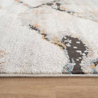 Rugshop Contemporary Gray Striated Area Rug Kid & Pet Friendly 4' x 6' Ideal - Image 3