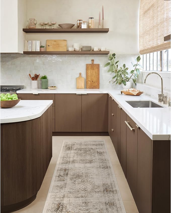 RUGGABLE Washable Vintage Area Rug – Sarrah Hazel 4x6, Stain-Resistant - Image 9