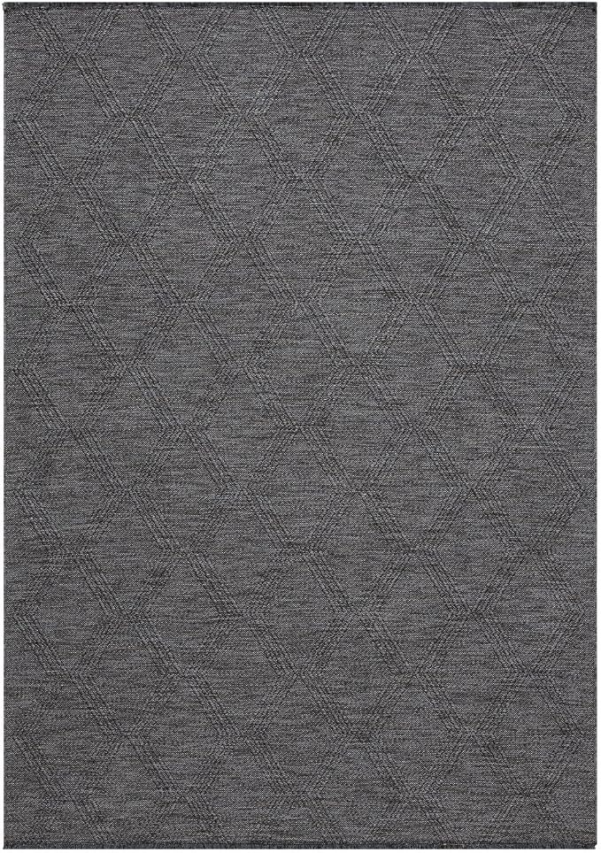 LUXE WEAVERS Modern Farmhouse Smoke 6x9 Washable Area Rug, Anti-Slip Diamond - Image 2