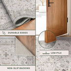 Boho Light Grey Living Room Rug 8x10 - Image 5