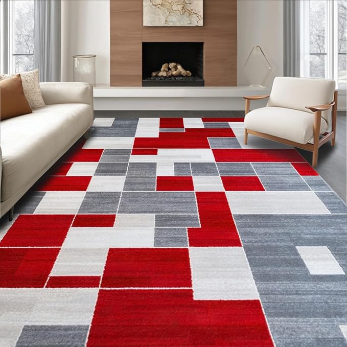 Flatwoven High Traffic Area Rug 4x6, Waterproof Patio by ODIKA