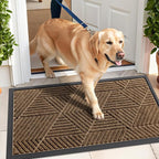 Kitinjoy Front Door Mat Outside Entrance, Sturdy Natural Dirt Trapper, Heavy - Image 7