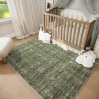 Washable 4x6 Rugs for Living Room, Boho Non-Slip Vintage Distress Small Rugs - Image 3