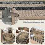 Lahome Modern Geometric Easy Jute Rug, 4x6 Washable Indoor Outdoor Carpet - Image 4